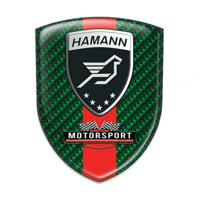 Hamann Tuning Badge Green Carbon with Red Band Motorsport Edition 