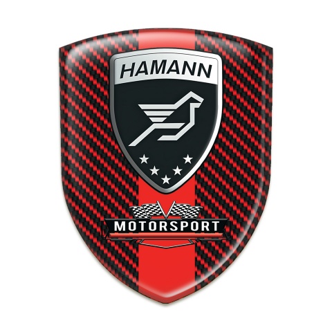 Hamann Car Accessories Badge  Red Carbon with Red band Style 