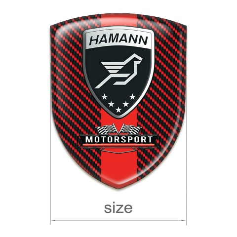 Hamann Car Accessories Badge  Red Carbon with Red band Style 