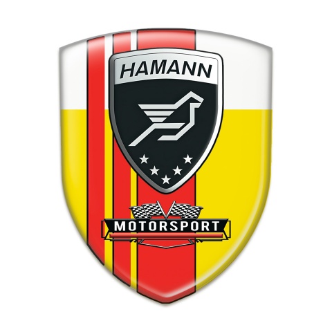 Hamann Domed Emblem Yellow White with Red Bands Style 
