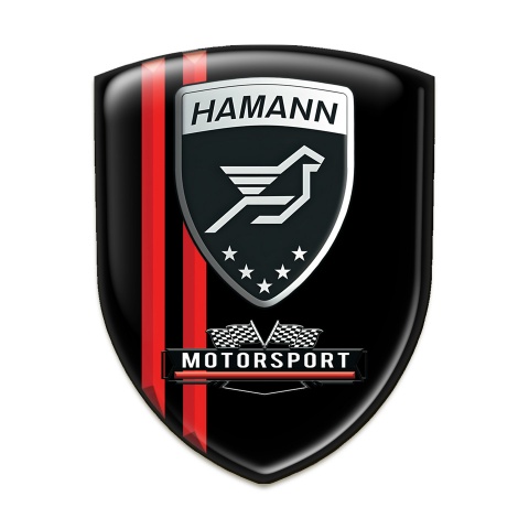 Hamann Emblem Exterior Black with Red Lines Design 