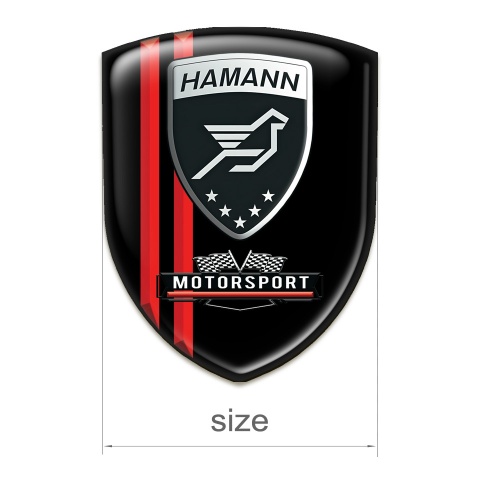 Hamann Emblem Exterior Black with Red Lines Design 