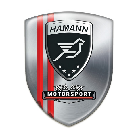Hamann Emblem Interior Silver with Red Lines Motorsport Style 
