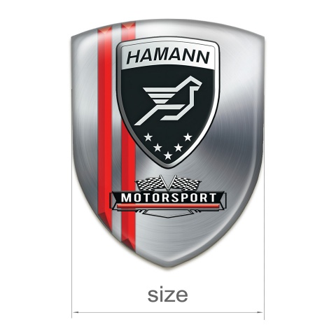 Hamann Emblem Interior Silver with Red Lines Motorsport Style 