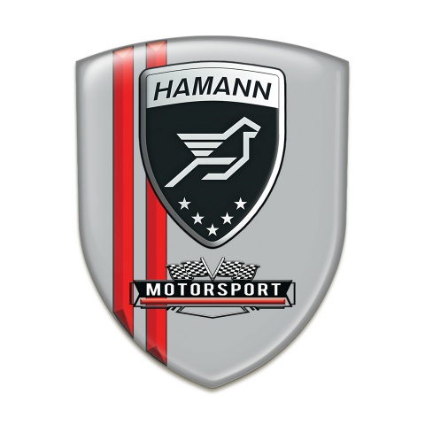 Hamann Tuning Badge Grey with Red Lines motorsport Edition 