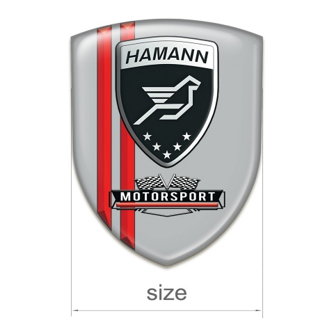 Hamann Tuning Badge Grey with Red Lines motorsport Edition 