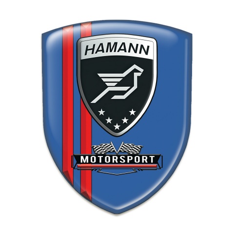 Hamann Car Accessories Badge Blue with Red Lines Motorsport edition 