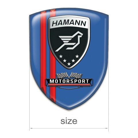Hamann Car Accessories Badge Blue with Red Lines Motorsport edition 