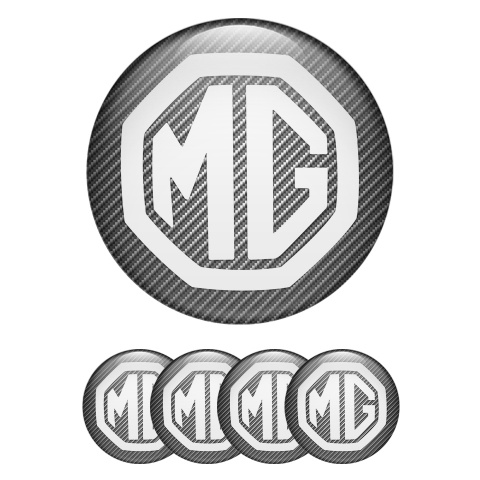 MG Stickers Silicone for Wheel Center Caps Carbon