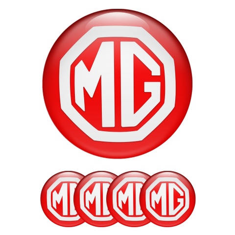 MG Stickers Silicone for Wheel Center Caps Red
