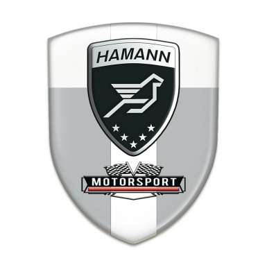 Hamann Tuning Emblem Grey White with White Tape 