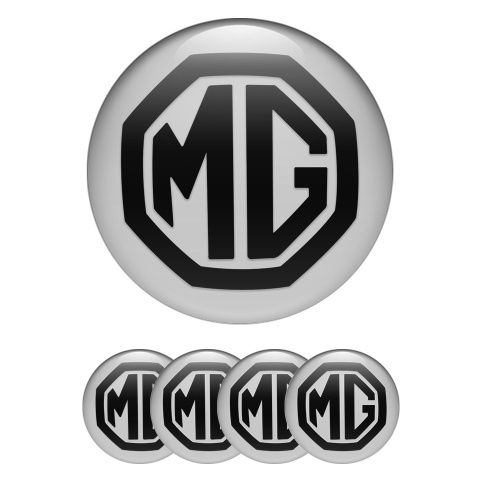 MG Emblem Stickers for Wheel Center Caps Grey