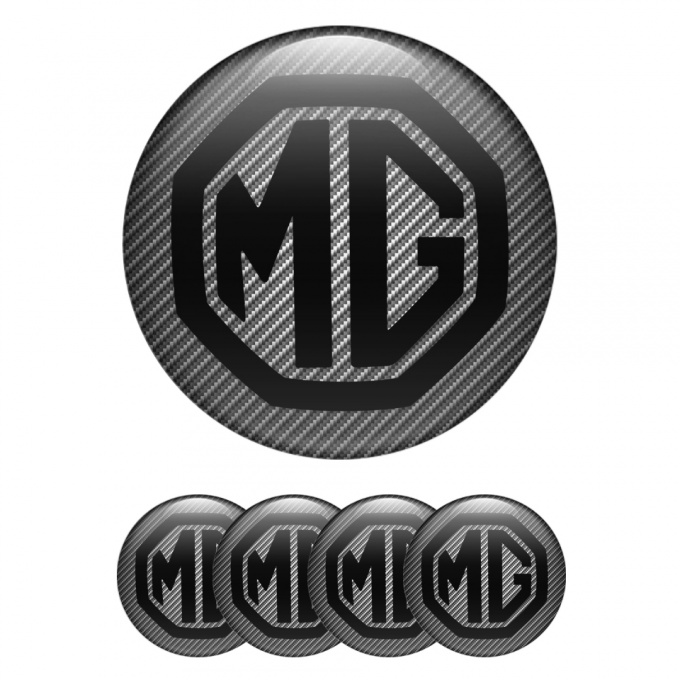 MG Emblem Stickers for Wheel Center Caps Carbon