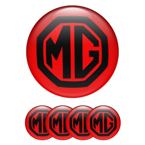 MG Emblems for Wheel Center Caps Red