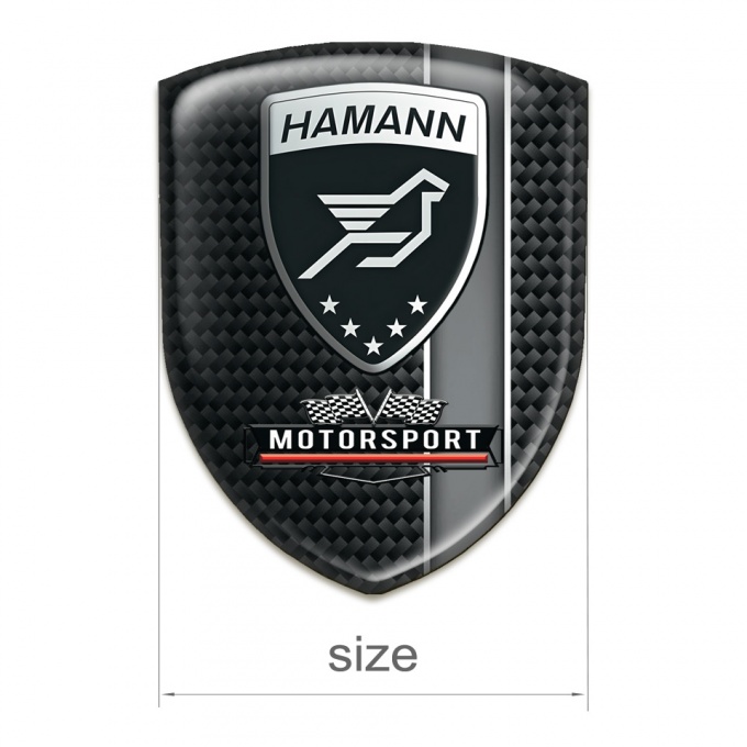 Hamann Domed Emblem Black Base with Grey Tape Motorsport Type | Domed ...