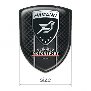 Hamann Silicone Badge Dark Grid Effect with Motorsport Logo