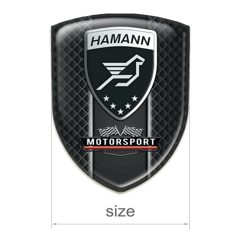 Hamann Silicone Badge Dark Grid Effect with Motorsport Logo