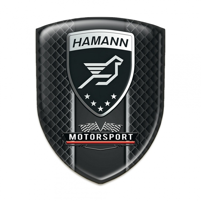 Hamann Silicone Badge Dark Grid Effect with Motorsport Logo