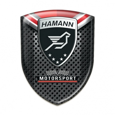 Hamann Emblem Exterior Perforated base with Red Fragment 