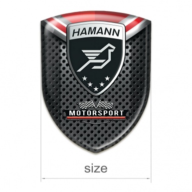 Hamann Emblem Exterior Perforated base with Red Fragment 