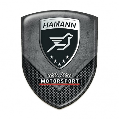 Hamann Self Adhesive Car logo Emblem Scratched Plate with Dark Grid effect 