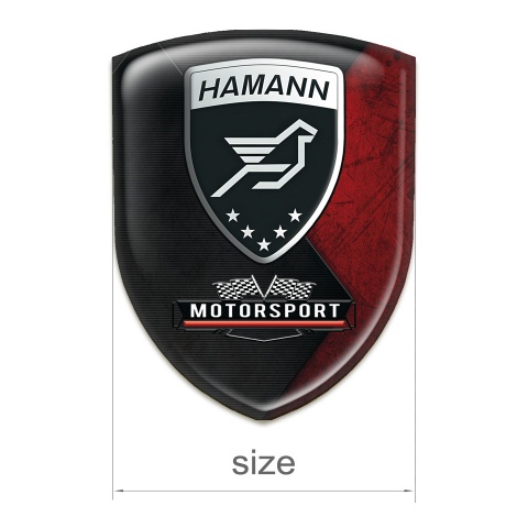 Hamann Car Interior Badge Mixed Red Black Textur motorsport Style 