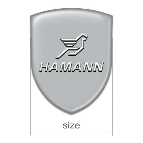 Hamann Self Adhesive Emblem Logo Grey Base White Logo 
