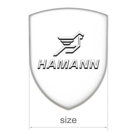 Hamann Emblem Exterior White Base Classic logo 