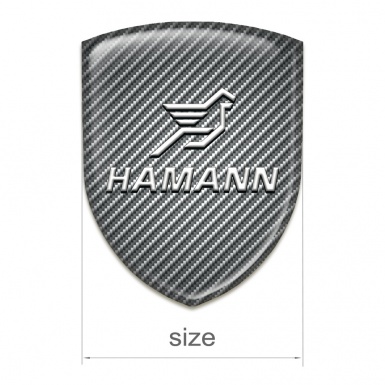 Hamann Logo Emblem Classic Carbon White Logo 
