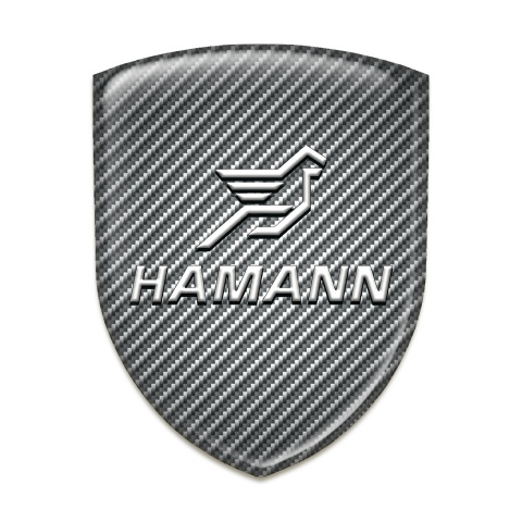 Hamann Logo Emblem Classic Carbon White Logo 