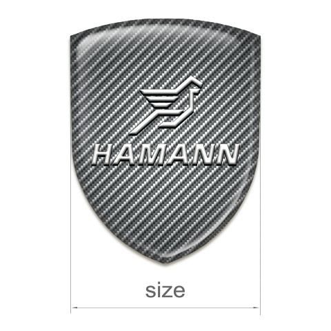 Hamann Logo Emblem Classic Carbon White Logo 