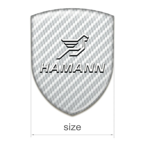 Hamann Tuning Emblem White Carbon Base White Logo 