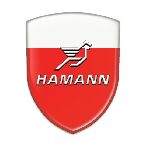 Hamann Domed Emblem Red White base White Logo 