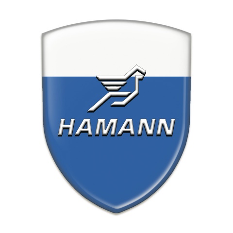 Hamann Silicone Emblem Blue White Base White Logo 