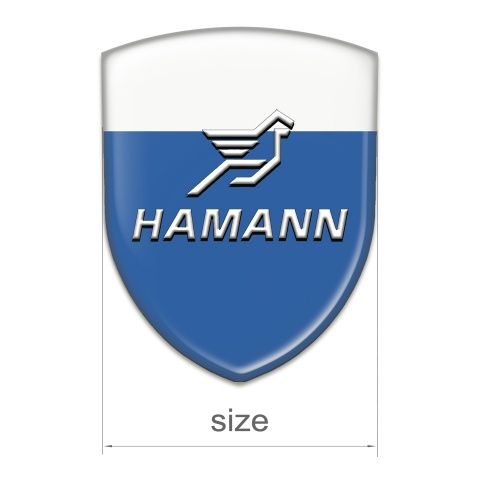 Hamann Silicone Emblem Blue White Base White Logo 