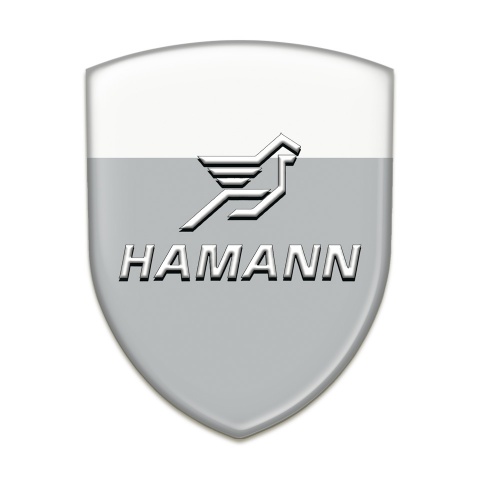 Hamann 3D Gel Emblem Grey White Base Classic Logo 