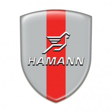 Hamann Emblem Interior Gry with Red Ribbon Pattern 