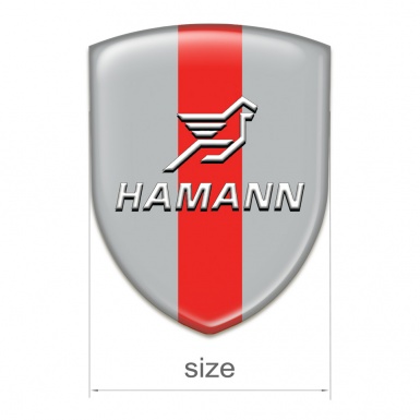 Hamann Emblem Interior Gry with Red Ribbon Pattern 