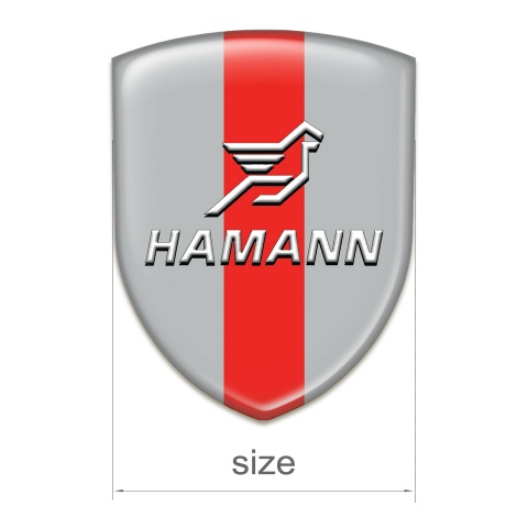 Hamann Emblem Interior Gry with Red Ribbon Pattern 