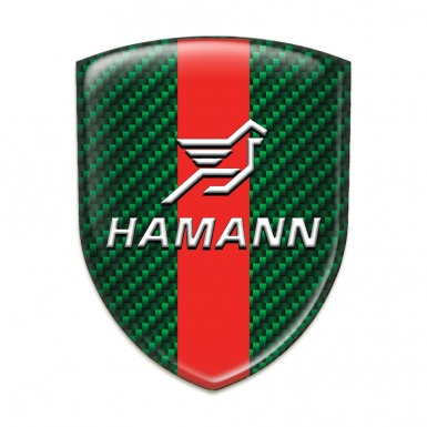 Hamann Silicone Emblem Green Carbon with Red Band Pattern 