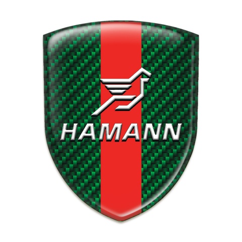 Hamann Silicone Emblem Green Carbon with Red Band Pattern 
