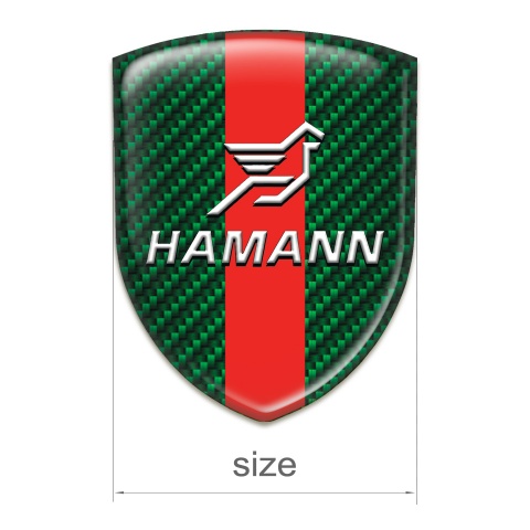 Hamann Silicone Emblem Green Carbon with Red Band Pattern 