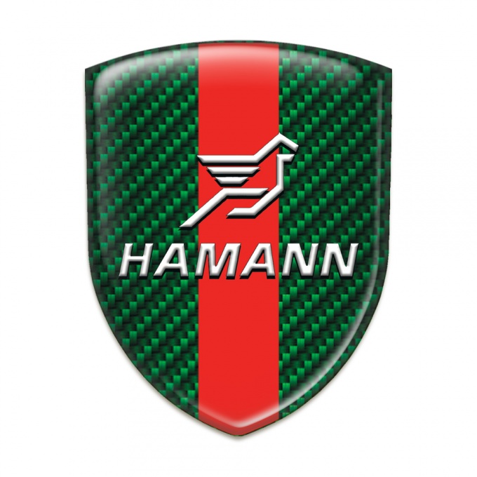 Hamann Silicone Emblem Green Carbon with Red Band Pattern 