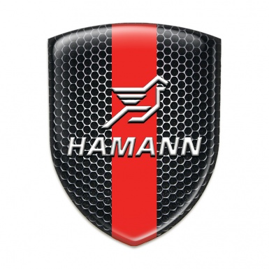 Hamann 3D Gel Emblem Perforated Steel with Red Band pattern