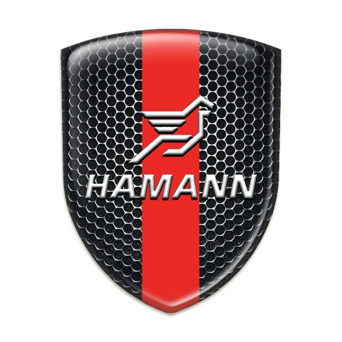 Hamann 3D Gel Emblem Perforated Steel with Red Band pattern