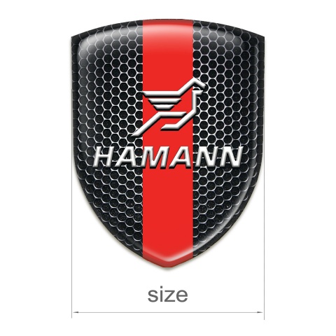 Hamann 3D Gel Emblem Perforated Steel with Red Band pattern