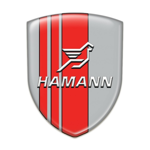 Hamann Tuning Badge Grey with Red Tapes pattern 