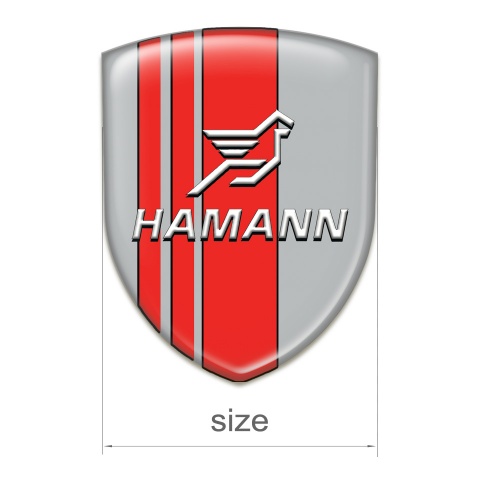 Hamann Tuning Badge Grey with Red Tapes pattern 