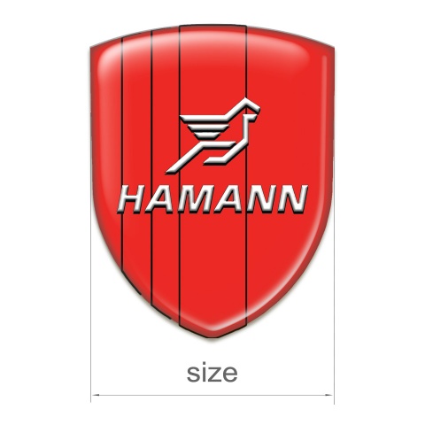 Hamann Car Accessories Badge High End Red Decoration  