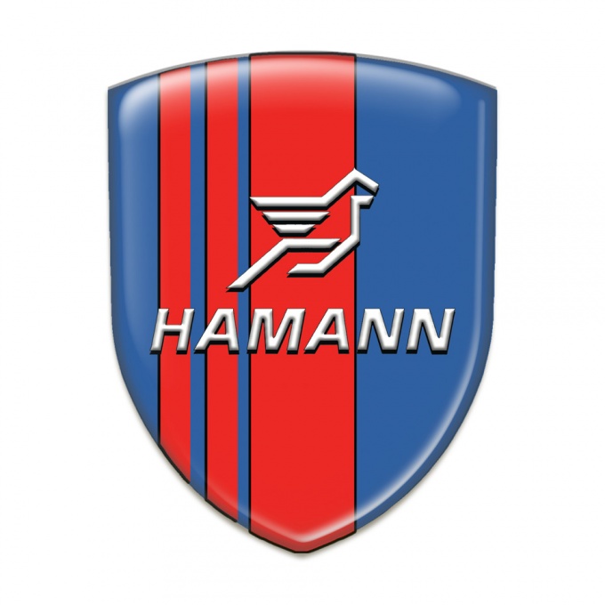 Hamann Self Adhesive Car logo Emblem Blue with Red Tapes pattern 